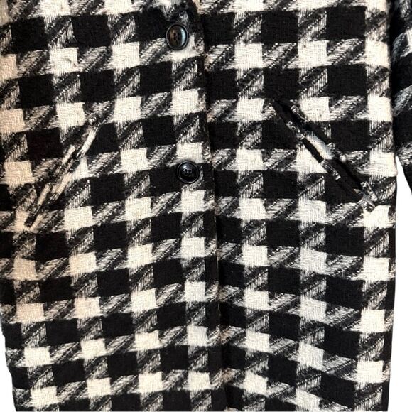 🌹 WILLOW & ROOT BLACK CHECKERED DRESS COAT - Picture 4 of 10
